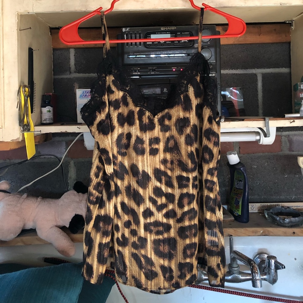 Nasty Gal cheetah camisole